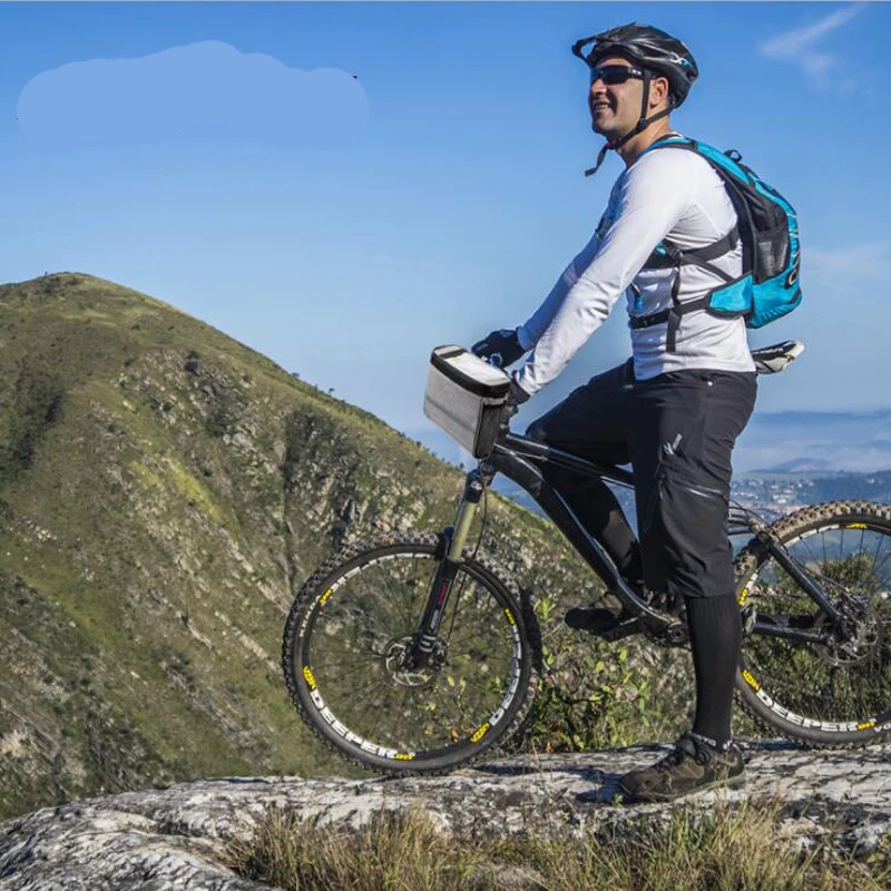 Cheap Mountain Bike Front Bag Waterproof Handlebar Bag Bicycle Frame Bag Front Tube Pocket Shoulder Pack bmx Bike Accessories 2 Cheap Mountain Bike Front Bag Waterproof Handlebar Bag Bicycle Frame Bag Front Tube Pocket Shoulder Pack bmx Bike Accessories 2