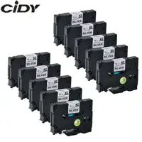 Cidy 10 個互換 TZe931 Tz 931 Tz931 ツィー 931 ブラックシルバーラベルテープブラザープリンタ強粘着