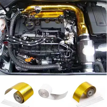 

Gold aluminum foil tape High temperature resistant aluminum foil fiber cloth for exhaust pipe range hood industry