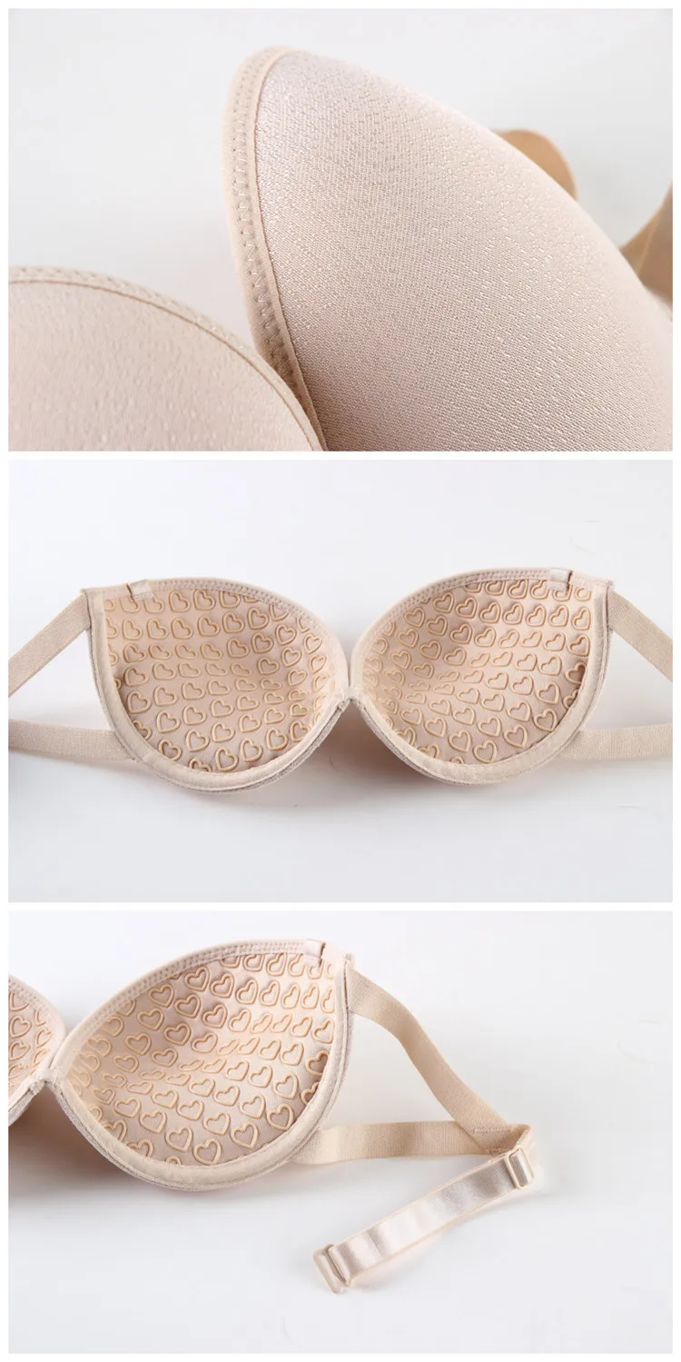 womens bras Japanese Style Strapless Invisible Half Cup Sexy Push Up Bra Underwear Wedding Dress Small Breasts Seamless Anti-skid Bralette bralette