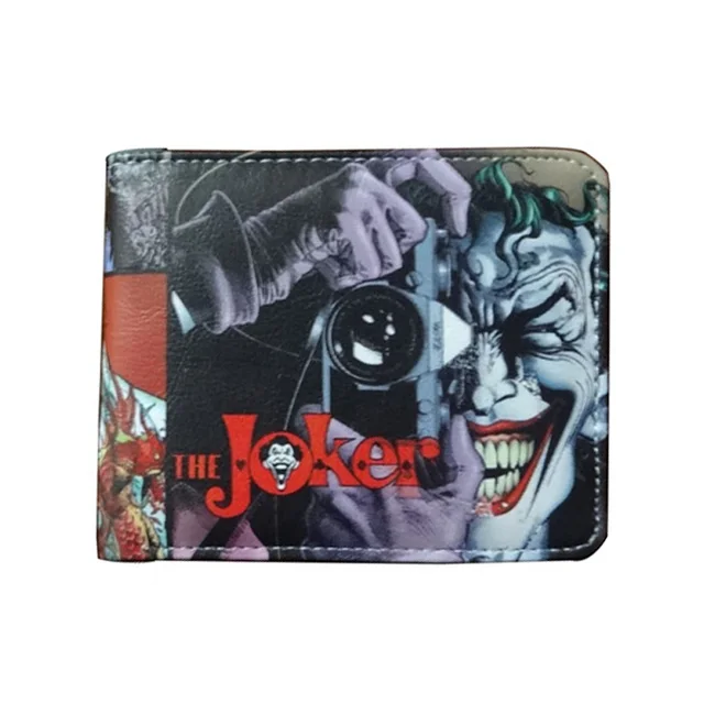 Fashion Animation Joker Wallets Casual Leather Gift Purse with Zipper