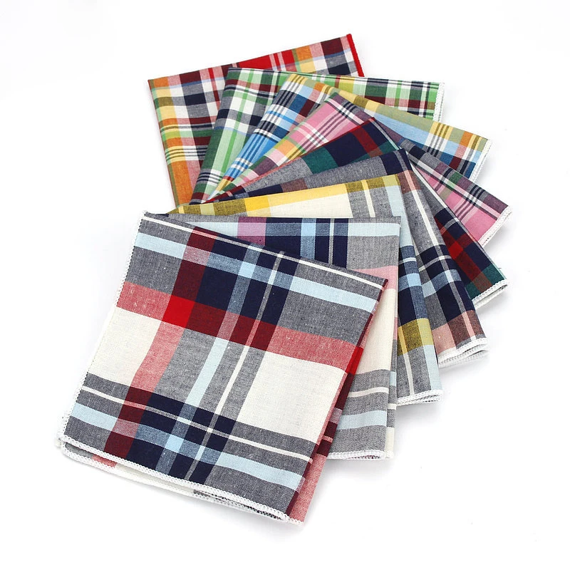 England British Multi color Plaid Pocket Square Plug Towel Fashion ...