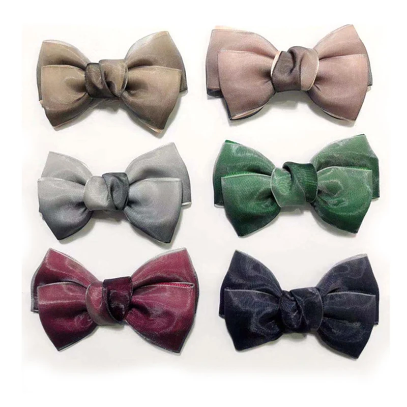 

1 Pair Bow Shoe Charms Bowknots Shoe Accessories Women Wedding High Heels Shoes Decorations Dress Bow Manual Shoe Charm