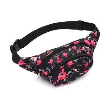 

MAOUMY bag Women Men Printed Waist Pack Unisex Bicycle Cycling Sport Belt Zipper durable simple Bag