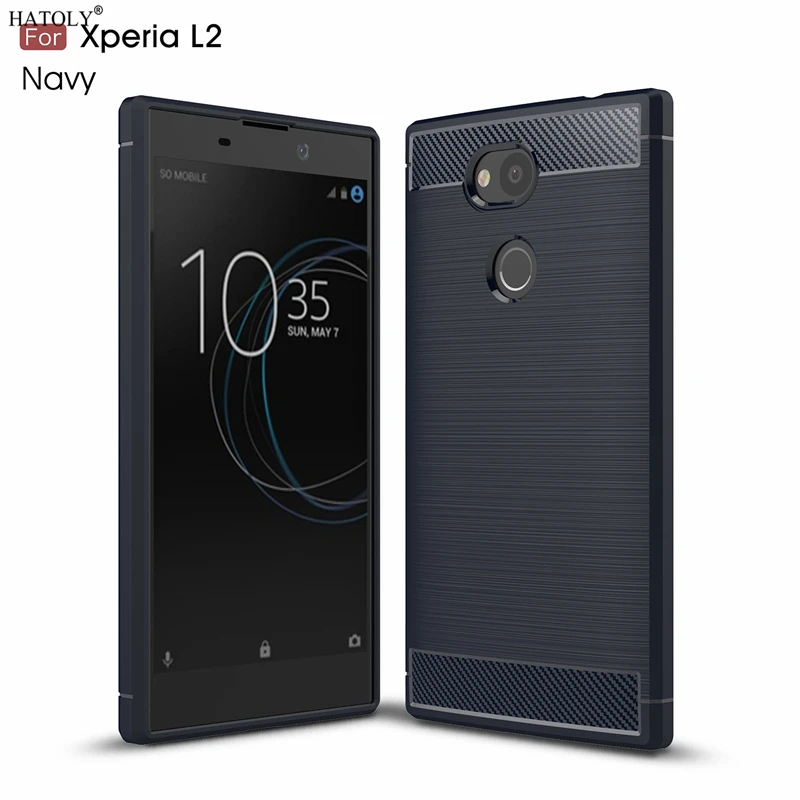 Чехол HATOLY для Sony Xperia L2 чехол H3311 H3321 H4311 мягкий силиконовый с начесом из ТПУ
