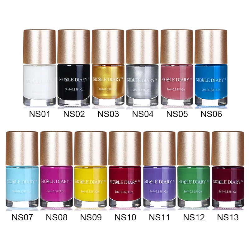 

NICOLE DIARY Nail Art Stamping Polish 9ml Sweet Candy Nail Color Nail Art Varnish Polish Stamping Nail Varnish