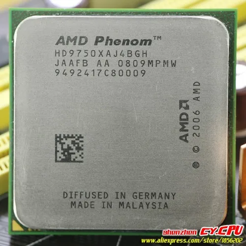 Процессор AMD Phenom X4 9750 четырехъядерный процессор(2,4 ГГц/2 м/125 Вт/2000 ГГц) Socket am2+ 940 pin, есть, 9950