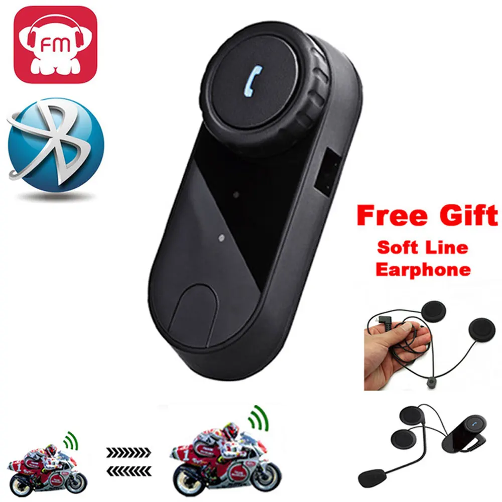 

Free Shipping!!2015Updated Version!! T-COM 1000M Bluetooth Motorcycle Helmet Intercom Interphone Headset with FM Radio
