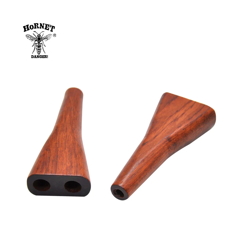 

HORNET Natural Rose Wood Double Barrel Wooden Cones Cigarette Holder 77MM Pipe Tobacco Cigarette Holder Pipe Mouthpiece