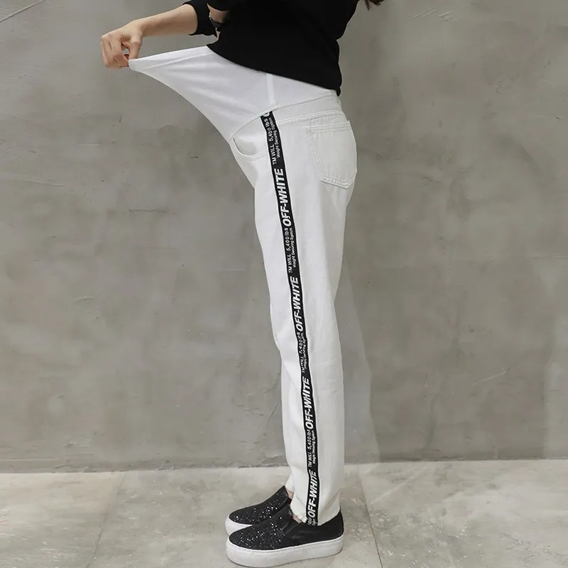 Одежда для беременных осень-зима новая Корейская версия джинсы для беременных женщин Мода Бой беременных женщин брюки