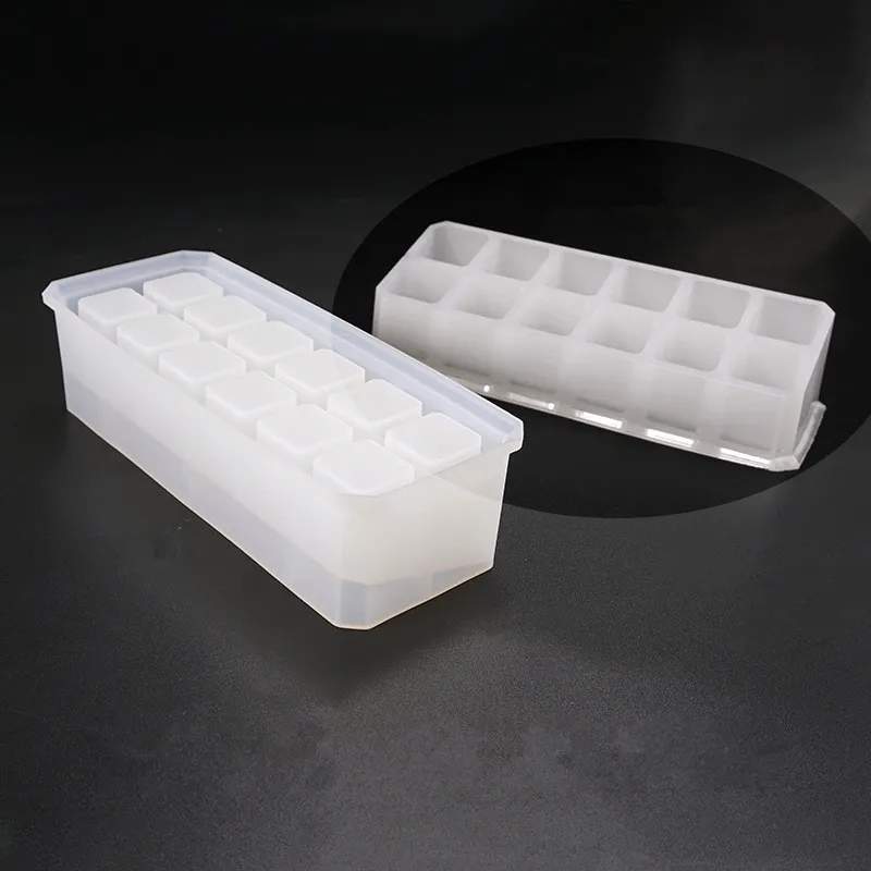 

1 PCS Translucent Rectangle Storage Box Silicone Mold DIY Jewelry Making Tool Moulds UV Epoxy Resin Decorative Craft