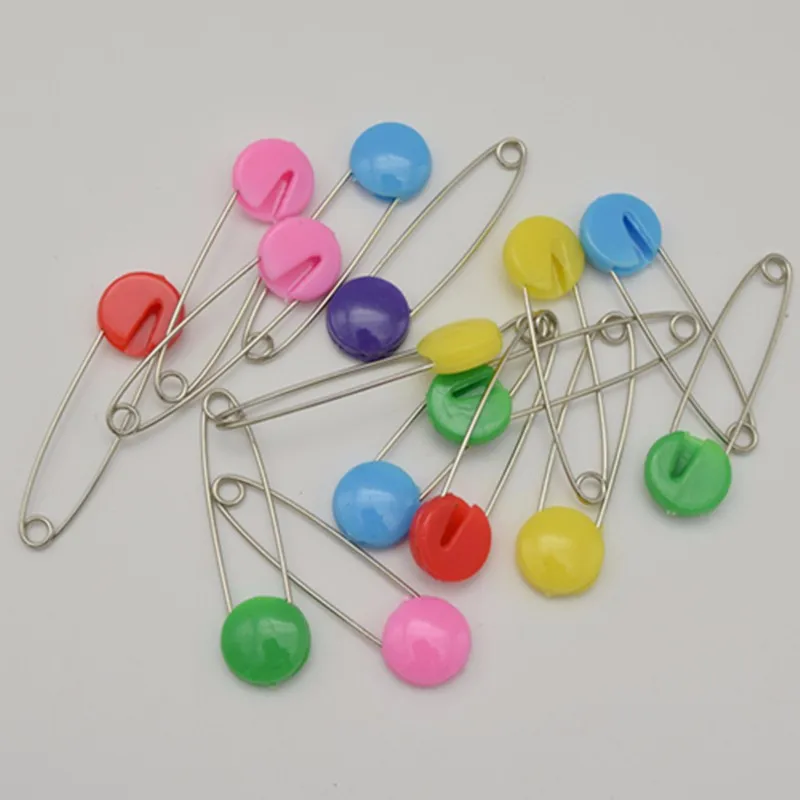200pcs 2''(50mm)length Baby Diaper Safety Pins Colorful lollipop
