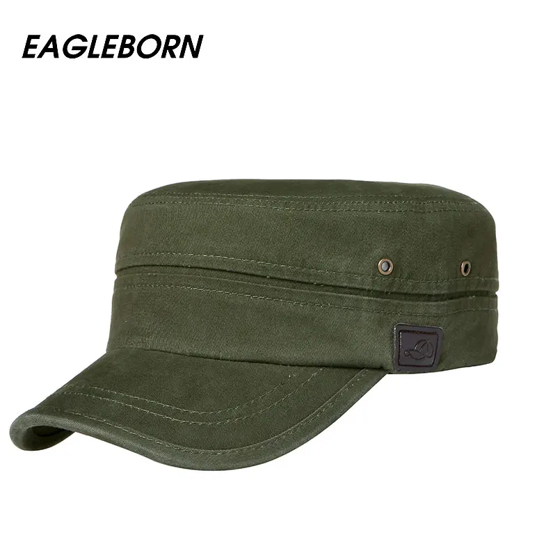 EAGLEBORN, новинка, Классическая плоская кепка, военная Кепка, мужская Кепка, кепка для женщин, пап, Хлопковая мужская кепка и Кепка s
