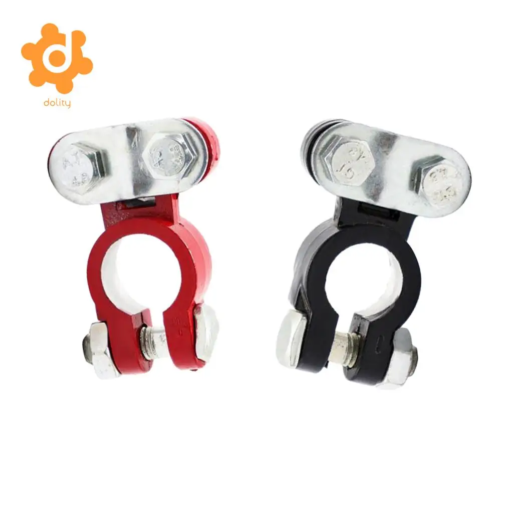 2 Pieces Car Truck Marine Boat Battery Terminal Clamp Clips Brass Connectors
