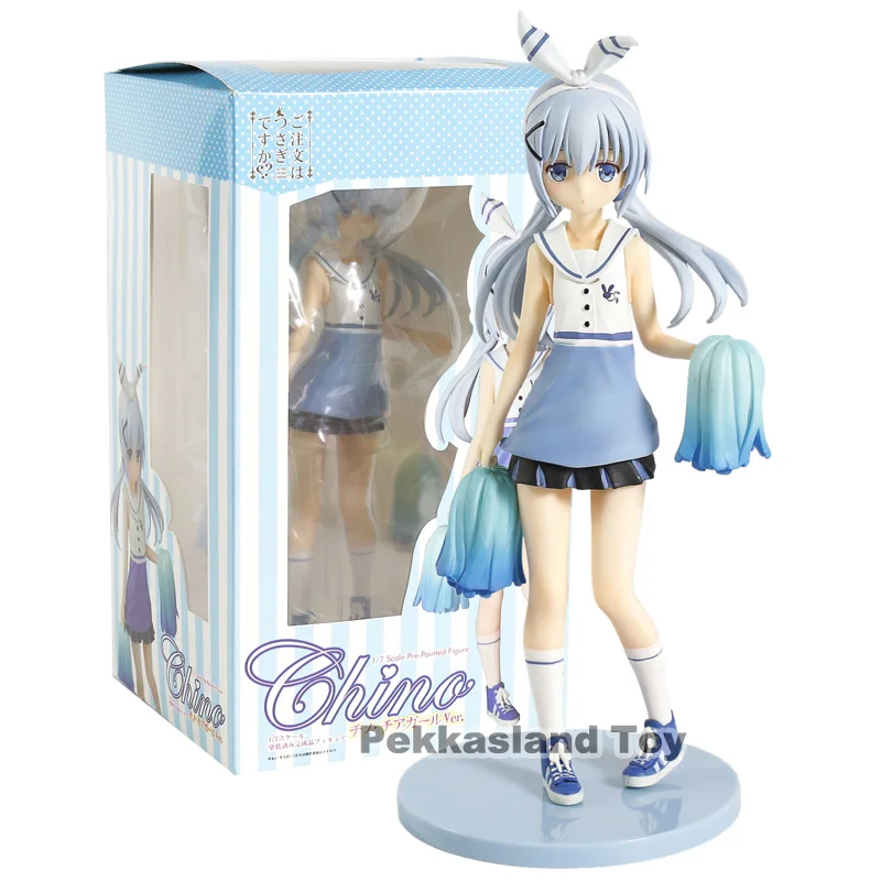 Является ли заказ кроликом? Kafuu Chino Cheer leader Ver. 1/7 Масштаб ПВХ фигурка Коллекционная