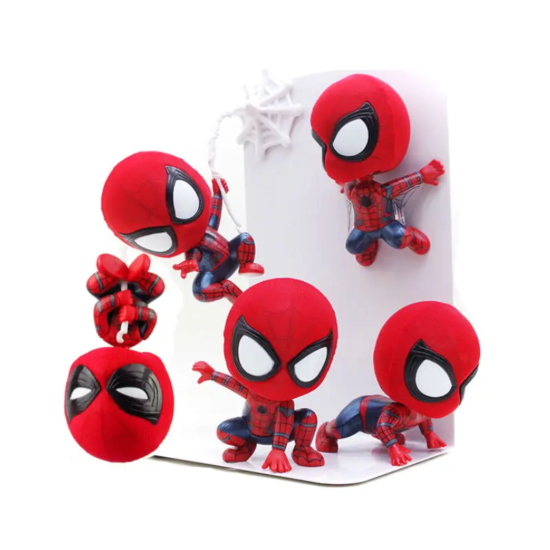 Паук Homecoming The Spider Q версия мини ПВХ Фигурки игрушки автомобиль украшение дома