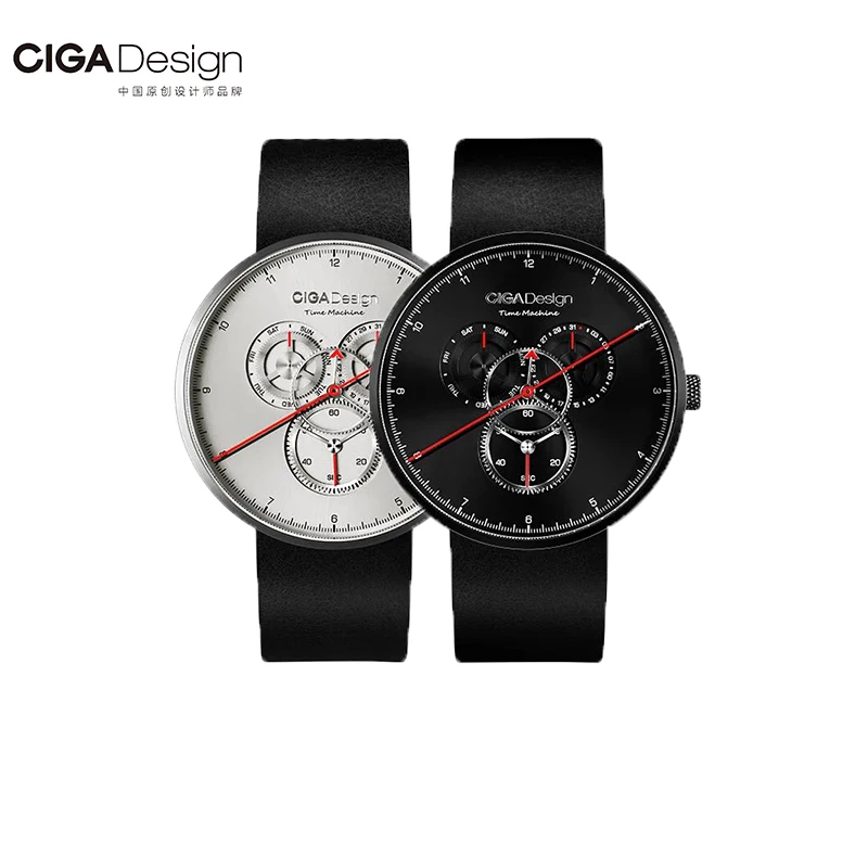 

In Stock Xiaomi Ciga Watch Time Machine Three Gear Design Simple Quartz Watch One Pointer Design Adjustable Date Watch