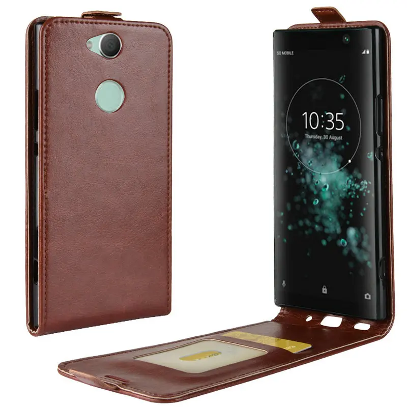 

Leather Cover case for Sony Xperia XA2 Plus for Sony Xperia XZ3 XA2 Ultra Dual Wallet Flip leather cases coque fundas Etui>