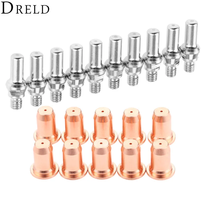 DRELD 20pcs/set Electrodes 52582+Nozzles 51313 for PT60 IPT-60 Plasma Cutting Torch Consumable Replacement Consumable Parts DRELD 20pcs/set Electrodes 52582+Nozzles 51313 for PT60 IPT-60 Plasma Cutting Torch Consumable Replacement Consumable Parts