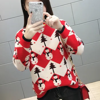 

10224 (1, 1 in 5) to film a new web celebrity snowman Christmas trees round collar pullovers 50