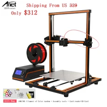 Aluminum Frame And Steel Case Easy Assembly Desktop 3d Printer High Printing Speed 120MM/S Anet E12 3D Printer Shipping Free US