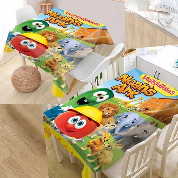 

New Arrival Custom veggie tales bad apple Table Cloth Waterproof Oxford Fabric Rectangular Tablecloth Home Party Tablecloth