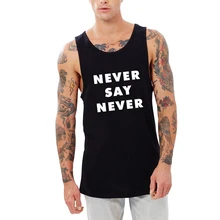 Loo show Never Say Never Black летняя хлопковая майка для мужчин