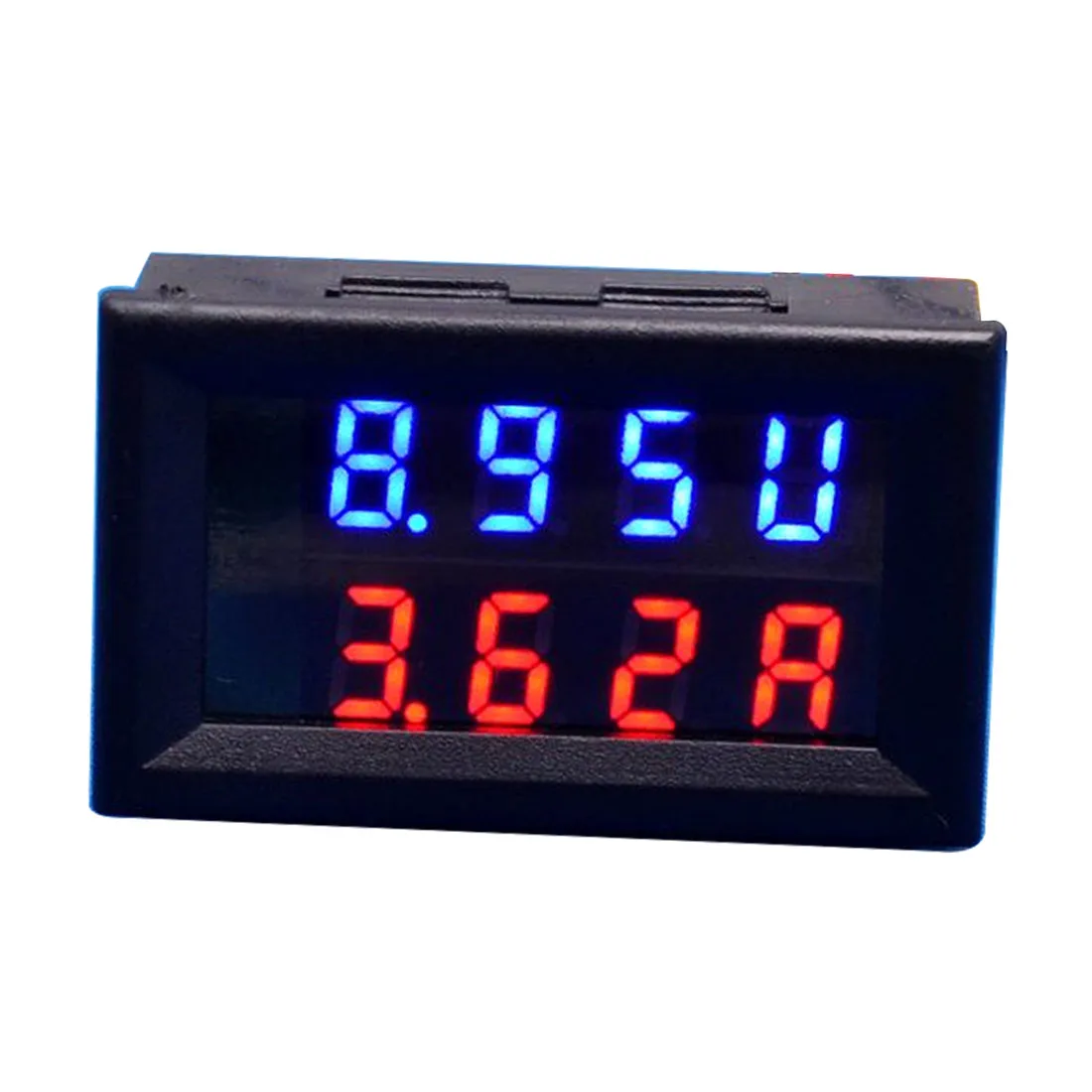 

4 Bit Digital Voltmeter Ammeter DC100V 10A Red Blue LED Dual Display Voltage Amp Panel Guage 12v 24v Car Current Monitor Tester