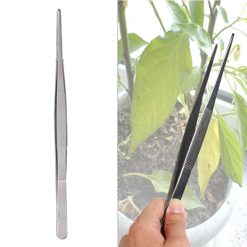 1pcs multi-popuse Stainless Steel Tweezers High-precision household medical extension long Electronic repair Food tweezers (4)