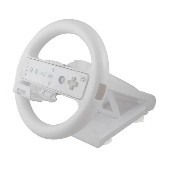 Белая многоугольная гоночная игра рулевая Подставка под колеса для консоль Nintendo Wii контроллер