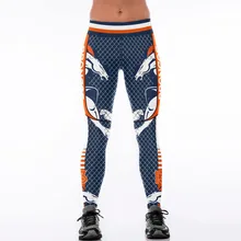 Унисекс, Футбольная команда Broncos 15, с принтом, обтягивающие штаны, для тренировок, спортзала, тренировок, для йоги бега занятий спортом, фитнеса, упражнений, леггинсы, Прямая поставка