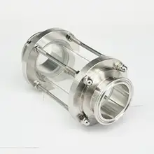 2″ Tri Clamp Clover Flow Sight Glass Diopter For Home Brew Diary Product SUS304 Stainless Steel Sanitary Fitting Ferrule OD 64mm