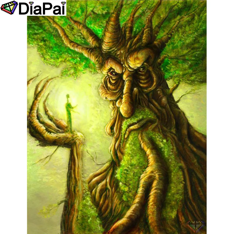 

DIAPAI 5D Diamond Painting Full Square/Round "Tree character" Picture Of Rhinestone DIY Diamond Embroidery Home Decor A26361