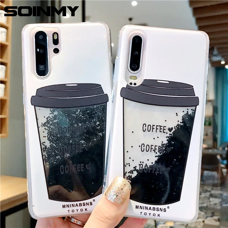 Чехол для телефона с жидким песком Huawei P30 Pro P40 P20 Lite силиконовый прозрачный чехол