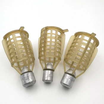 

Carp Fishing 1Set/Bag 40g/50g/60g Ground Bait Cage With Lead for Carp Rig Accessories Lake Fishing Tackle New