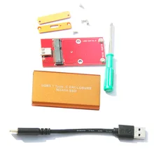 Durable USB 3.1 Type-C To Msata Box 10GB Enclosure Case SSD For 3030/5030 LS31-21M External Memory Storage