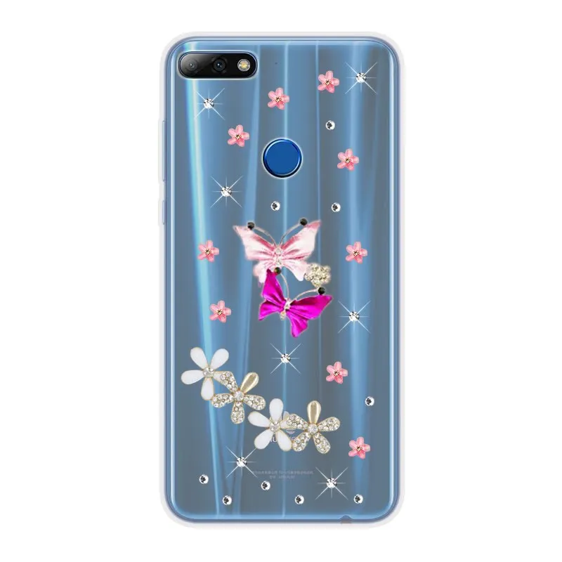 Прозрачный чехол для Huawei Y6p Y8s Y6 Y9 2019 бабочка Nova 7 SE P20 P30 Pro Honor 9A 10i 20 lite