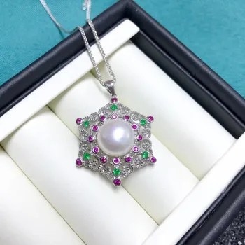 

S925 Silver Pendant Parts Setting Mounting Pendant Findings and Component for Akoya Edison Pearls Corals Jade Stones Beads