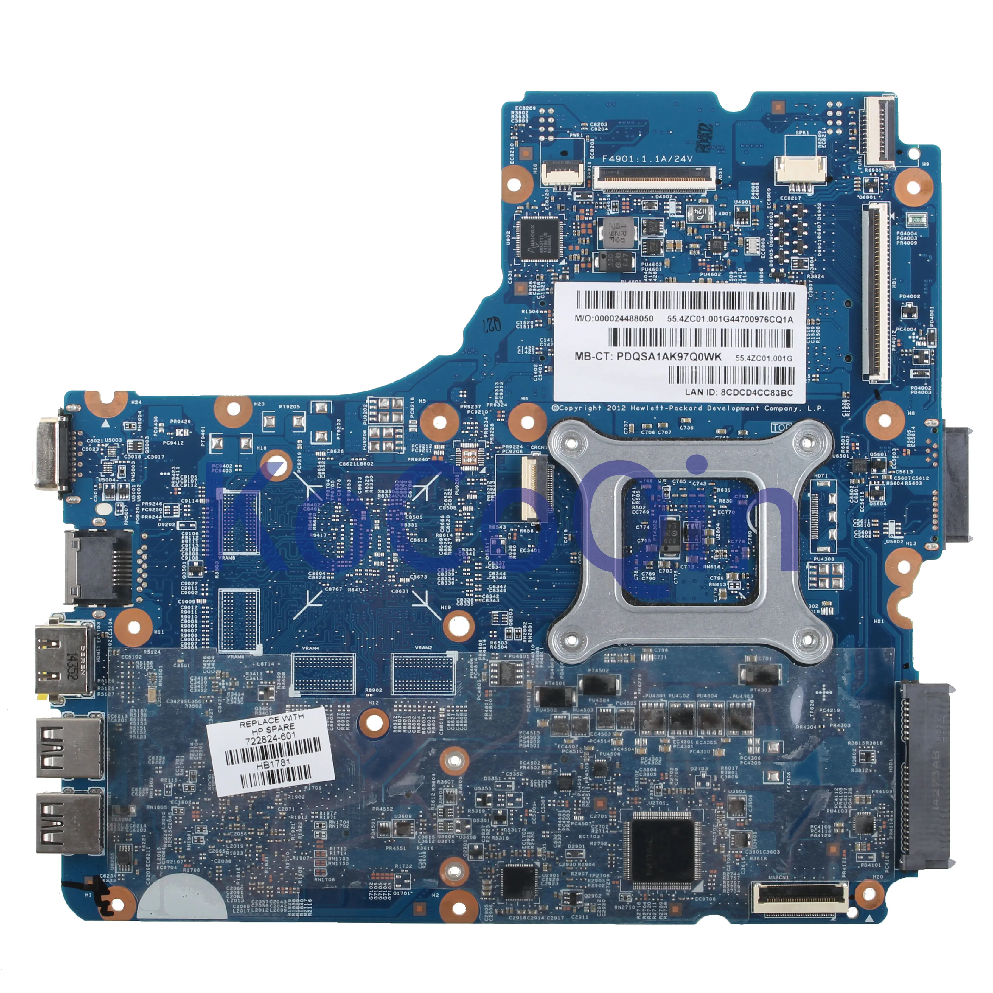 KoCoQin Laptop motherboard For HP Probook 445 G1 455 G1 Mainboard 722824-001 722824-601 12240-1 48.4ZC04.011 AMD