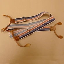 Модные Для мужчин регулируемые полосатые подтяжки шесть кнопок Отверстия подтяжки Повседневное взрослых ремень для Свадебная вечеринка BDXJ304