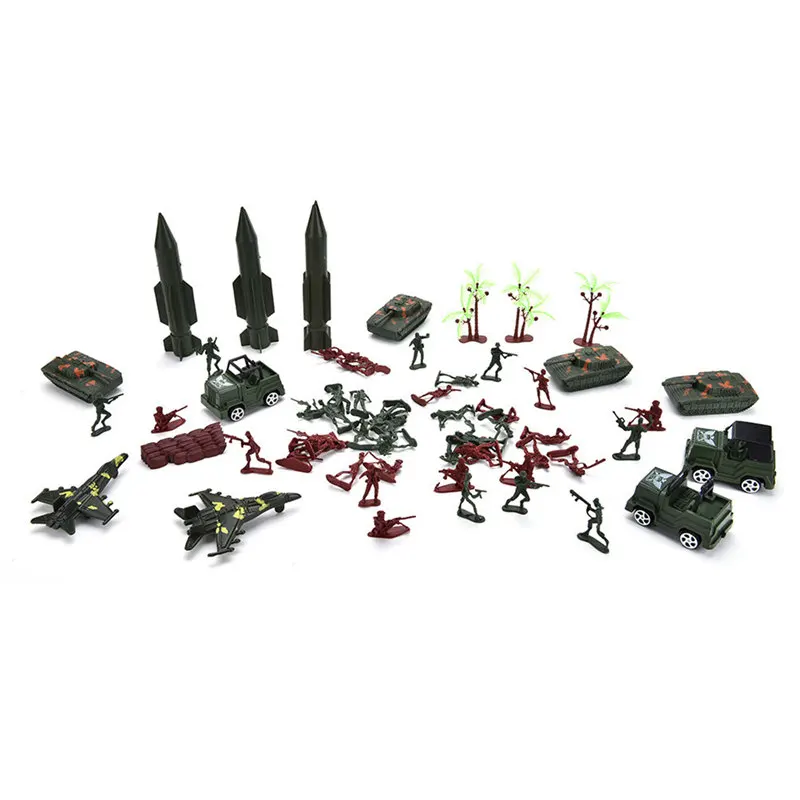 Billig 307Pcs Kit Granate Tank Flugzeug Rakete Armee Männer Sand Szene Modell Kinder Kinder Spielzeug Lustige