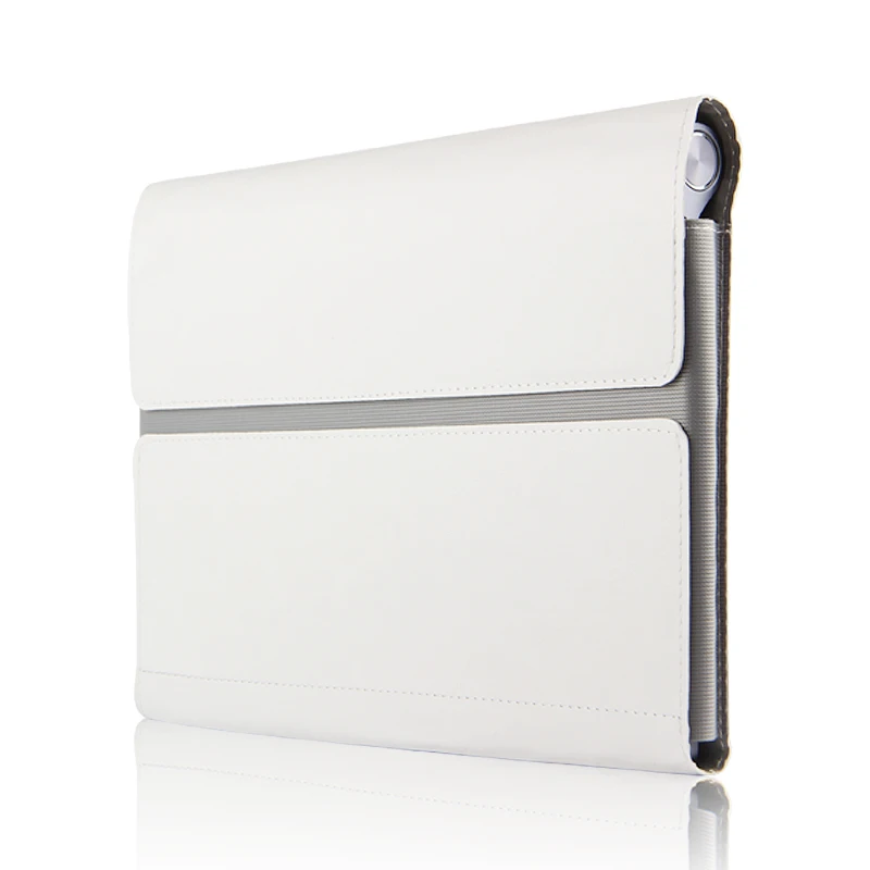 Высококачественный чехол для lenovo Yoga Tab3 Tab 3 Plus YT-X703F X703L 10,1 дюймов, защитный чехол из искусственной кожи+ стилус - Цвет: White