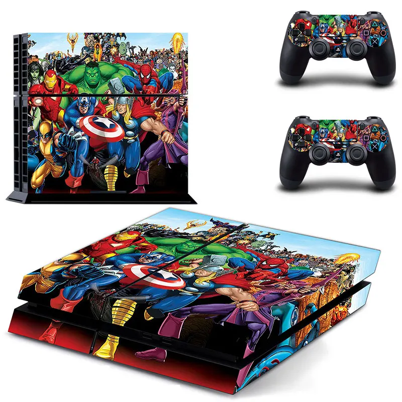 Marvel Мстители PS4 Кожа Наклейка для sony playstation 4 консоли и 2 контроллеров PS4 Кожа Наклейка Винил