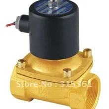 2 шт. в партии маленький латунный корпус 1,5 ''2 Вт воды Соленоидный клапан 0.8MPa давление 2W400-40 DC12V DC24V AC110V или AC220V