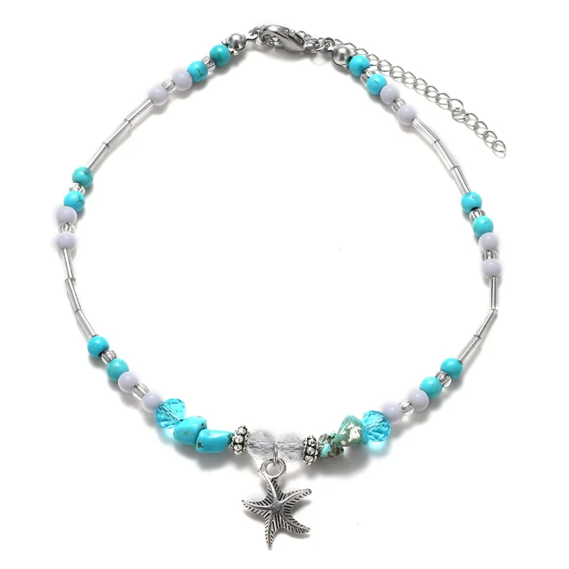 FAMSHIN-Bohemian-Starfish-Beads-Stone-Anklets-for-Women-BOHO-Silver-Color-Chain-Bracelet-on-Leg-Beach