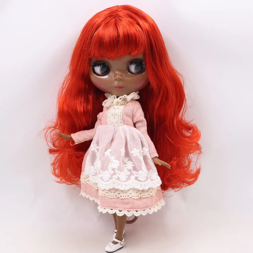 Ледяной DBS Blyth кукольные нет. BL1248 рыжие волосы шарнирное тело супер черная кожа 1/6