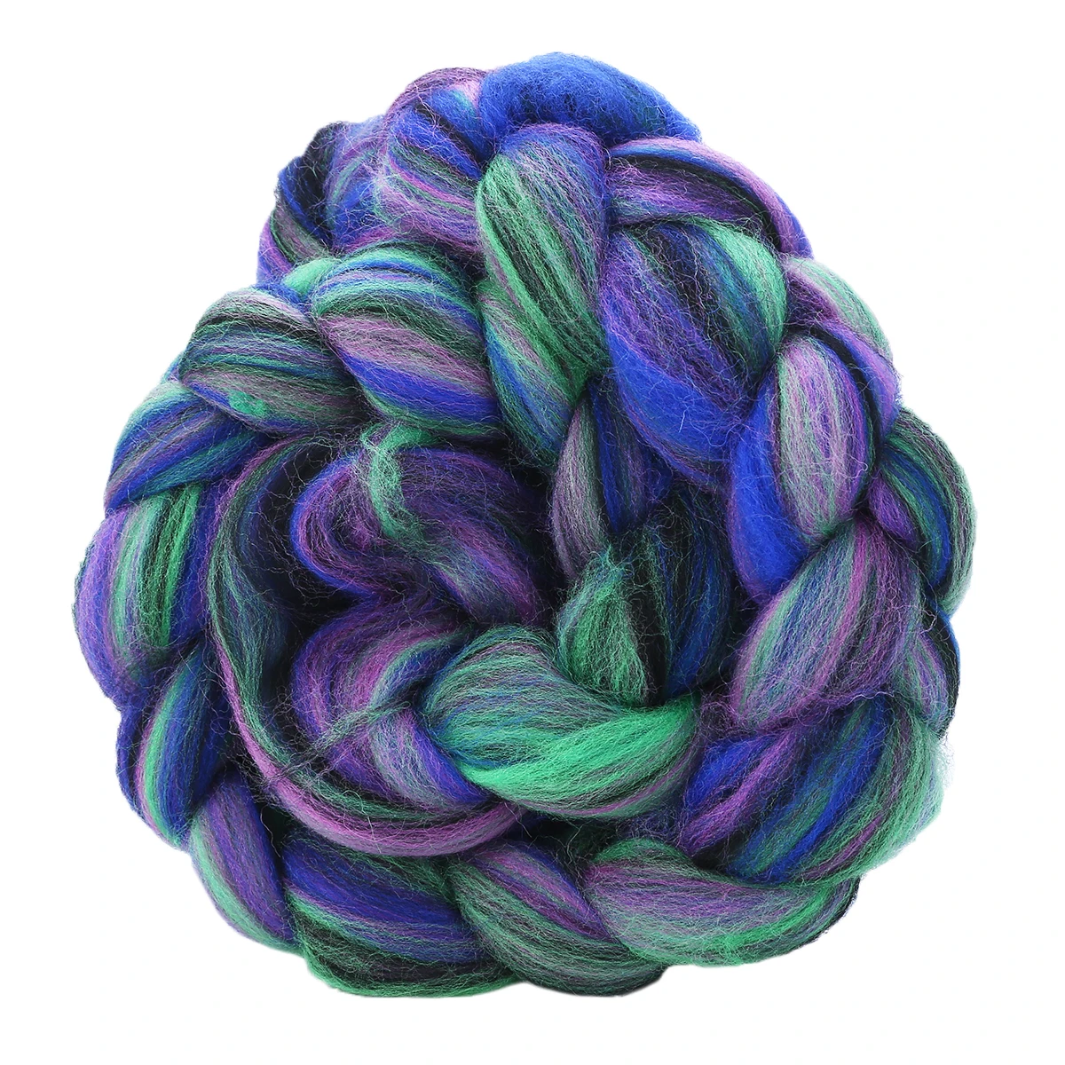 114g Multi-color Merino Wool Mulberry Silk Blend Combed Top Wool Roving for Needle Felted Wool Knitted Blanket 4 oz