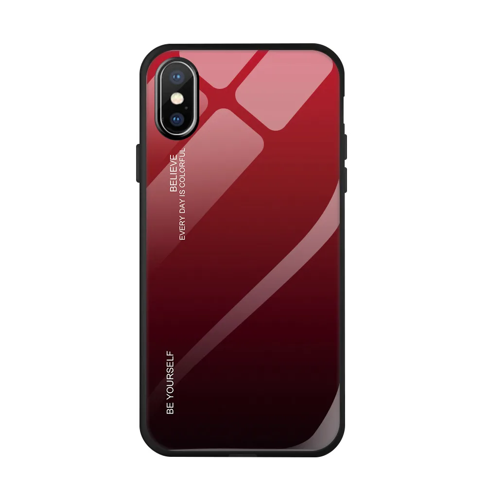 Чехол для iPhone 11 Pro XS MAX 7 XR силиконовый цветной чехол для 6 7 8 Plus 6S X чехол для iPhone 11 7 8 Plus 6 s чехол для телефона XR MAX Couqe - Цвет: Красный