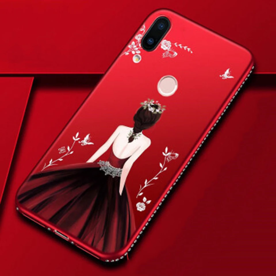 Свадебное платье Алмазный Бампер блестящий чехол для Huawei P20 Shining Mate 20 Pro 10 9 Lite Honor 8