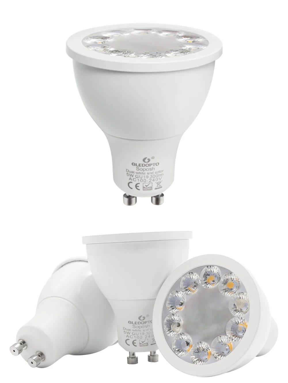 Trabalho com Alexa Rgb e Branco Gledopto Dupla 5 w Gu10 4 w Mr16 Rgbw e cw 2700 6500 k Levou Holofotes Zigbee 3.0 Ac100 240v Puls Levou Ligh 21 k led spotlight zigbee 3.0 trabalho com amazon alexa echo puls